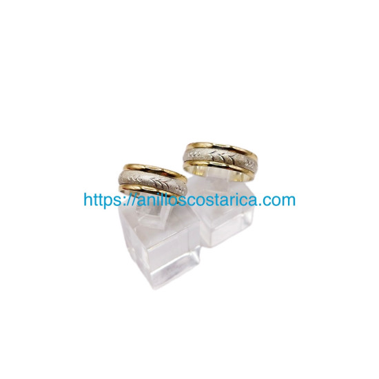 Argollas de Matrimonio Plata con Oro | Anilloscostarica.com